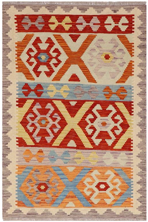 Flat Weave Kilim Antique Navaho Vintage handmade Geometric Kilim Rust Blue Hand-Woven Rectangle 100% Wool Area Rug 3x4 