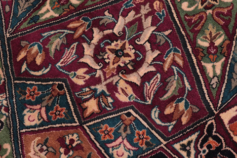 handmade Traditional Moughal Red Brown Hand Knotted RECTANGLE 100% WOOL area rug 9x12