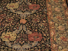 handmade Traditional William Black Taupe Hand Knotted RECTANGLE 100% WOOL area rug 9x12