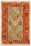 Tribal Turkish Kilim Randy Hand-Woven Wool Rug - 5'0'' x 6'4''