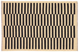 Flat Weave Kilim, Antique, Navaho, Vintage, Handmade, Modern Kilim Beige Black Hand-Woven Rectangle 100% Wool Area Rug 5 x 8