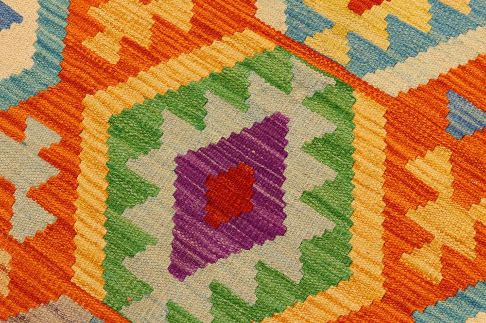 Flat Weave Kilim Antique Navaho Vintage handmade Geometric Kilim Rust Beige Hand-Woven Rectangle 100% Wool Area Rug 5x6 