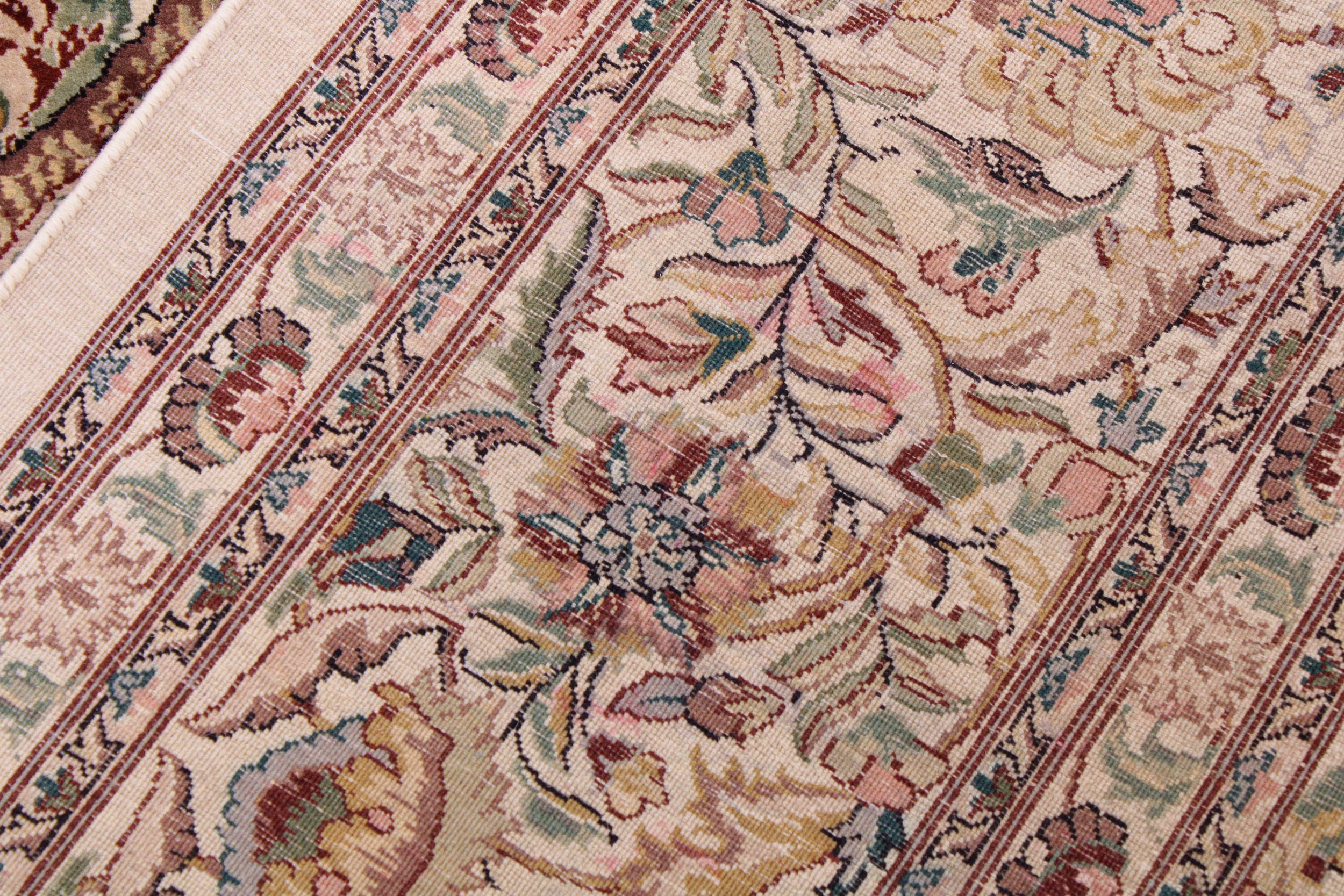 handmade Traditional Nagi Ivory Ivory Hand Knotted RECTANGLE 100% WOOL area rug 9x12