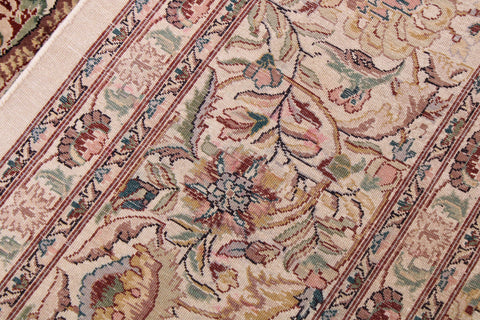 handmade Traditional Nagi Ivory Ivory Hand Knotted RECTANGLE 100% WOOL area rug 9x12