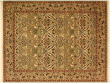 handmade Traditional Lily Green Rust Hand Knotted RECTANGLE 100% WOOL area rug 9x12
