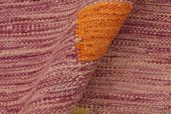 Flat Weave Kilim Antique Navaho Vintage handmade Modern Kilim Purple Blue Hand-Woven Runner 100% Wool Area Rug 3x10 