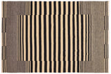 Flat Weave Kilim, Antique, Navaho, Vintage, Handmade, Modern Kilim Beige Black Hand-Woven Rectangle 100% Wool Area Rug 7 x 11
