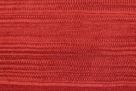 handmade Modern Kilim Red Red Hand-Woven RECTANGLE 100% WOOL area rug 6 x 9