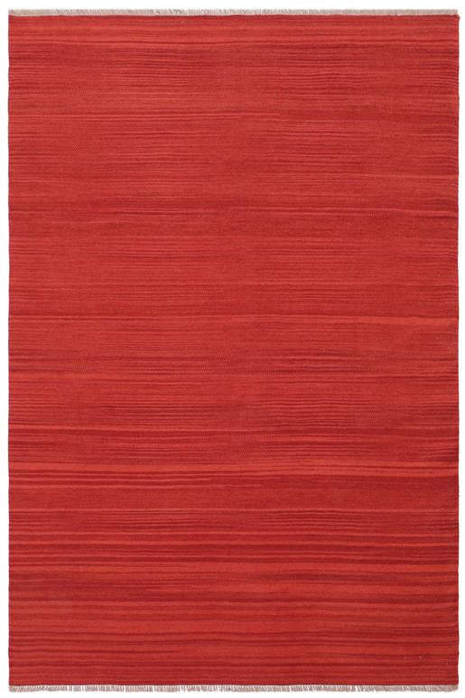 Flat Weave Kilim Antique Navaho Vintage handmade Modern Kilim Red Red Hand-Woven Rectangle 100% Wool Area Rug 6x9 