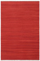 Flat Weave Kilim Antique Navaho Vintage handmade Modern Kilim Red Red Hand-Woven Rectangle 100% Wool Area Rug 6x9 