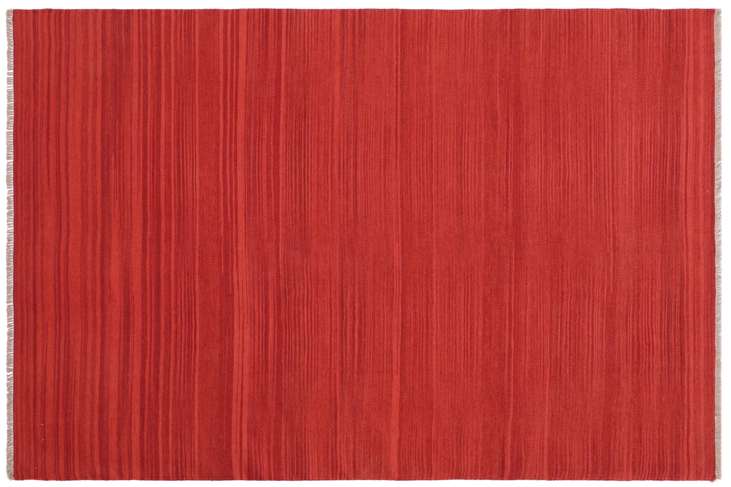 handmade Modern Kilim Red Red Hand-Woven RECTANGLE 100% WOOL area rug 6 x 9