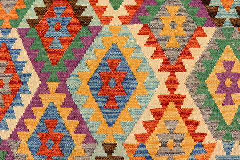 handmade Geometric Kilim Rust Brown Hand-Woven RECTANGLE 100% WOOL area rug 7 x 10