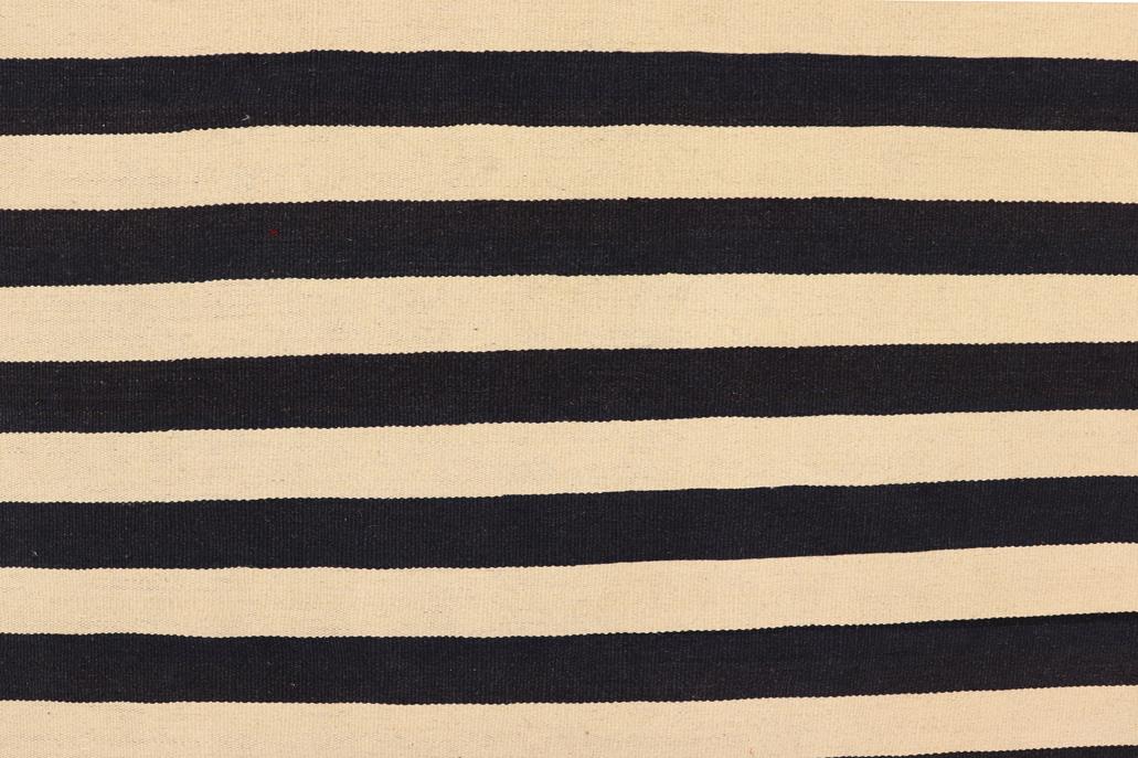 Flat Weave Kilim Antique Navaho Vintage handmade Modern Kilim Beige Black Hand-Woven Rectangle 100% Wool Area Rug 6x8 