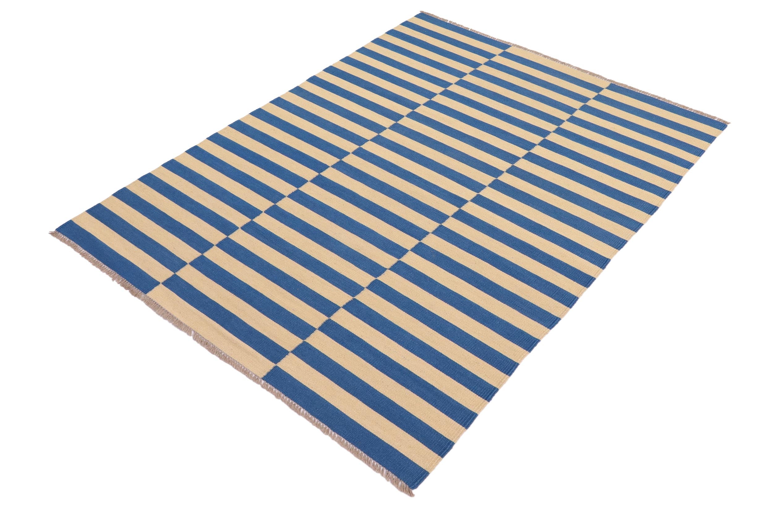 handmade Modern Kilim Black Beige Hand-Woven RECTANGLE 100% WOOL area rug 4 x 6