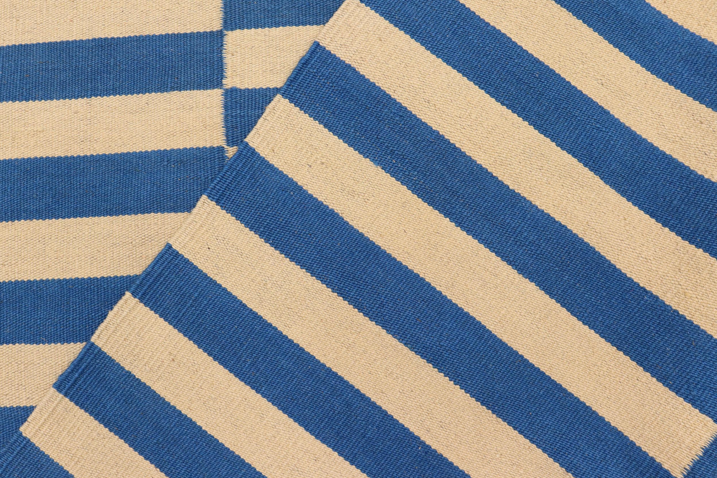 handmade Modern Kilim Black Beige Hand-Woven RECTANGLE 100% WOOL area rug 4 x 6