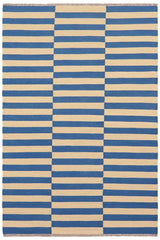 Flat Weave Kilim Antique Navaho Vintage handmade Modern Kilim Black Beige Hand-Woven Rectangle 100% Wool Area Rug 4x6 