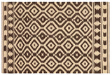 Flat Weave Kilim, Antique, Navaho, Vintage, Handmade, Modern Kilim Beige Brown Hand-Woven Rectangle 100% Wool Area Rug 5 x 7