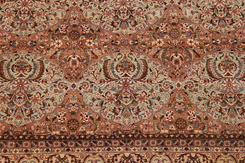 handmade Transitional Usman Lt. Green Tan Hand Knotted RECTANGLE 100% WOOL area rug 9 x 12