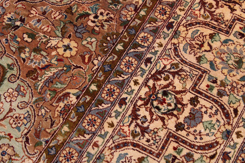 handmade Transitional Usman Lt. Green Tan Hand Knotted RECTANGLE 100% WOOL area rug 9 x 12