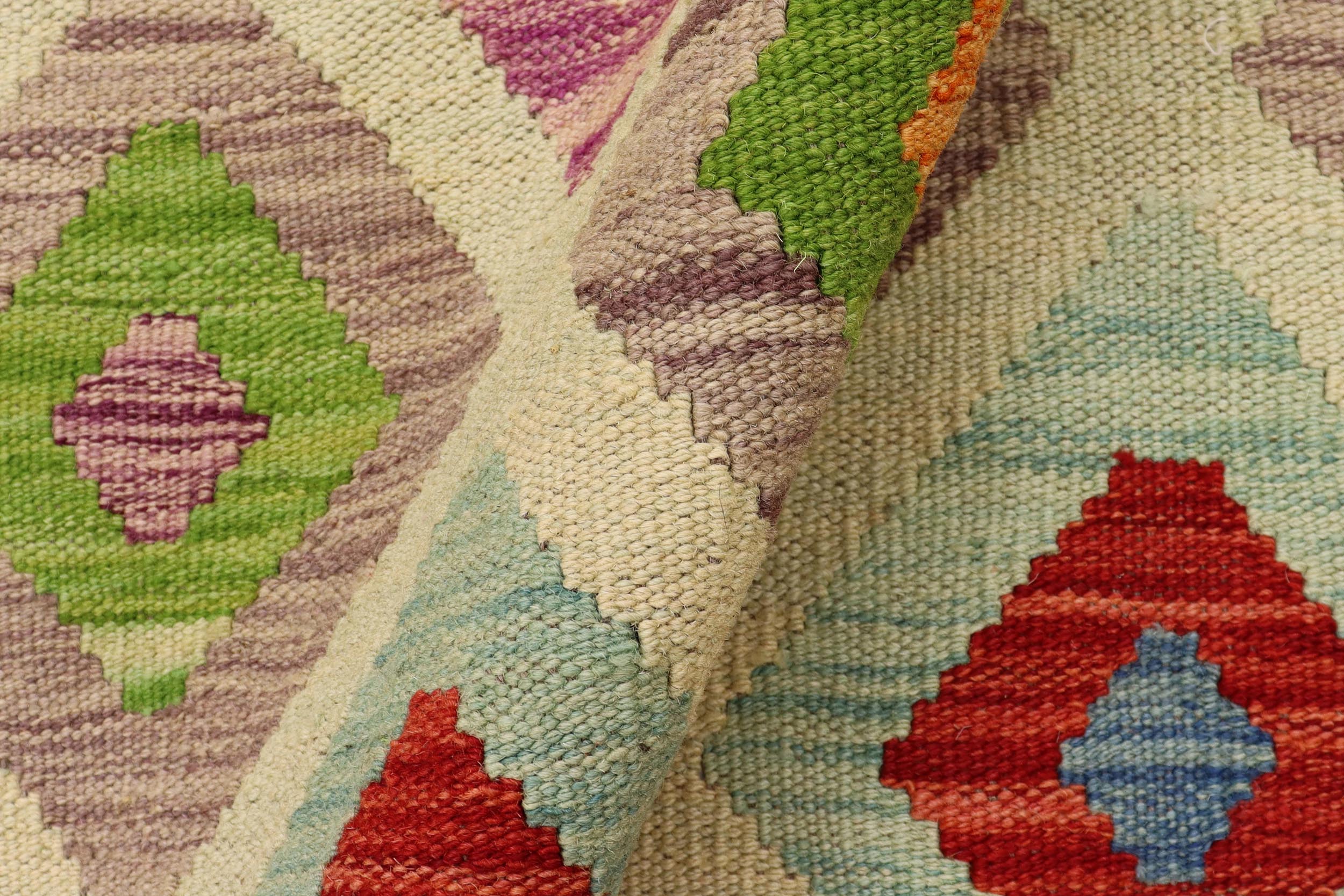 handmade Geometric Kilim Blue Gray Hand-Woven RECTANGLE 100% WOOL area rug 8 x 11