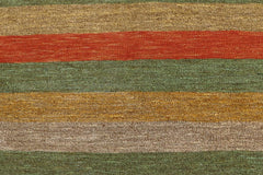 Flat Weave Kilim Antique Navaho Vintage handmade Modern Kilim Rust Gold Hand-Woven Rectangle 100% Wool Area Rug 8x10 