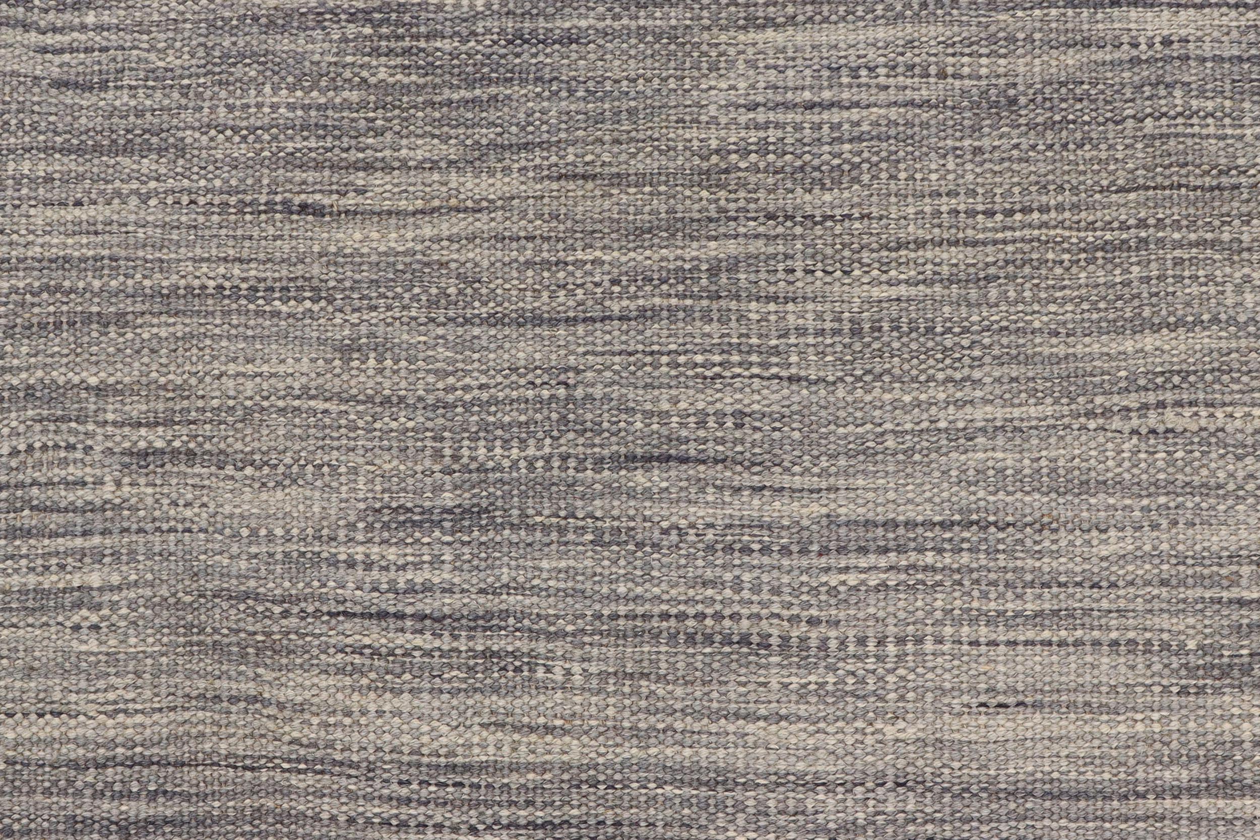 handmade Modern Kilim Gray Gray Hand-Woven RECTANGLE 100% WOOL area rug 8 x 10