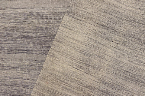 handmade Modern Kilim Gray Gray Hand-Woven RECTANGLE 100% WOOL area rug 8 x 10