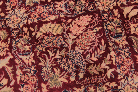 handmade Transitional Nadeem Maroon Blue Hand Knotted RECTANGLE 100% WOOL area rug 9 x 12