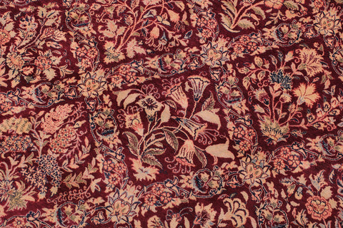handmade Transitional Nadeem Maroon Blue Hand Knotted RECTANGLE 100% WOOL area rug 9 x 12