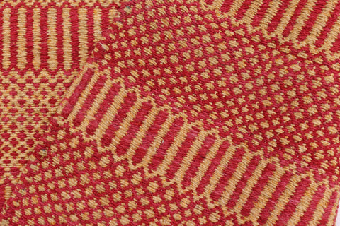 handmade Modern Kilim Pink Orange Hand-Woven RUNNER 100% WOOL area rug 3 x 7