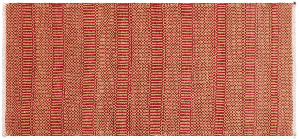 Flat Weave Kilim Antique Navaho Vintage handmade Modern Kilim Pink Orange Hand-Woven Runner 100% Wool Area Rug 3x7 