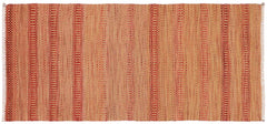 Flat Weave Kilim Antique Navaho Vintage handmade Modern Kilim Red Beige Hand-Woven Runner 100% Wool Area Rug 3x7 