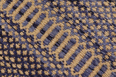 Flat Weave Kilim Antique Navaho Vintage handmade Modern Kilim Blue Beige Hand-Woven Runner 100% Wool Area Rug 3x7 