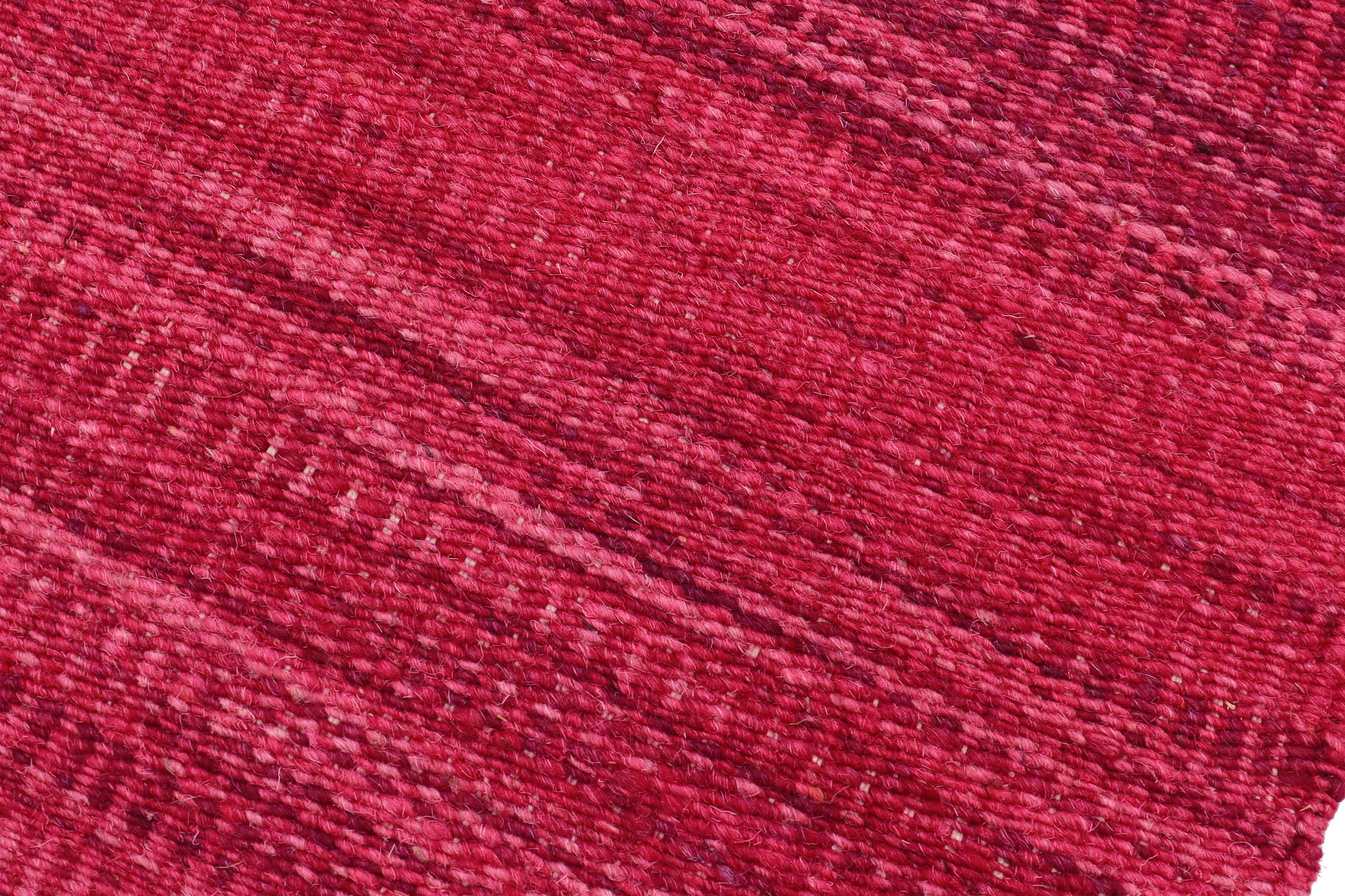 handmade Modern Kilim Pink Gray Hand-Woven RUNNER 100% WOOL area rug 4 x 7