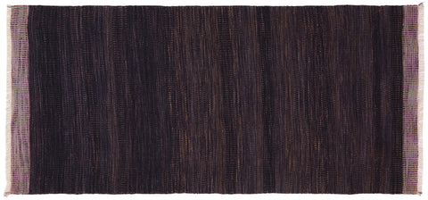 handmade Modern Kilim Blue Purple Hand-Woven RUNNER 100% WOOL area rug 4 x 7