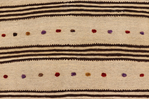 handmade Modern Kilim Brown Red Hand-Woven RUNNER 100% WOOL area rug 3 x 11