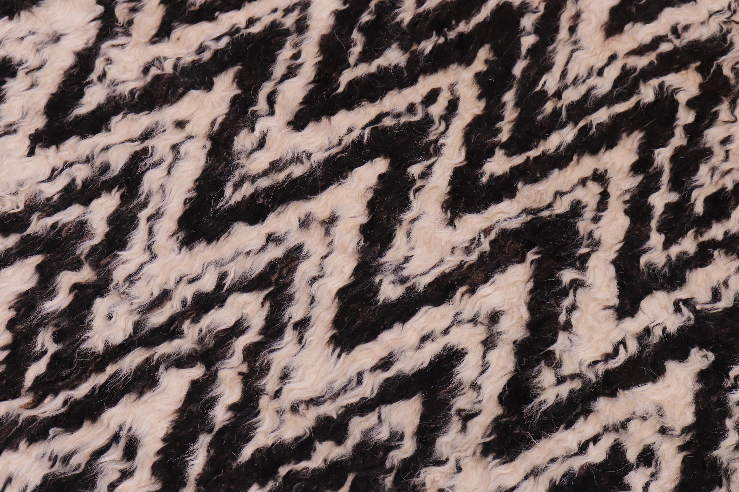 handmade Geometric Moroccan Black Beige Hand Knotted RECTANGLE 100% WOOL area rug 9' x 12'