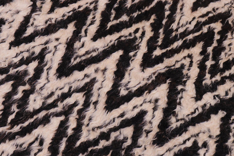 handmade Geometric Moroccan Black Beige Hand Knotted RECTANGLE 100% WOOL area rug 9' x 12'