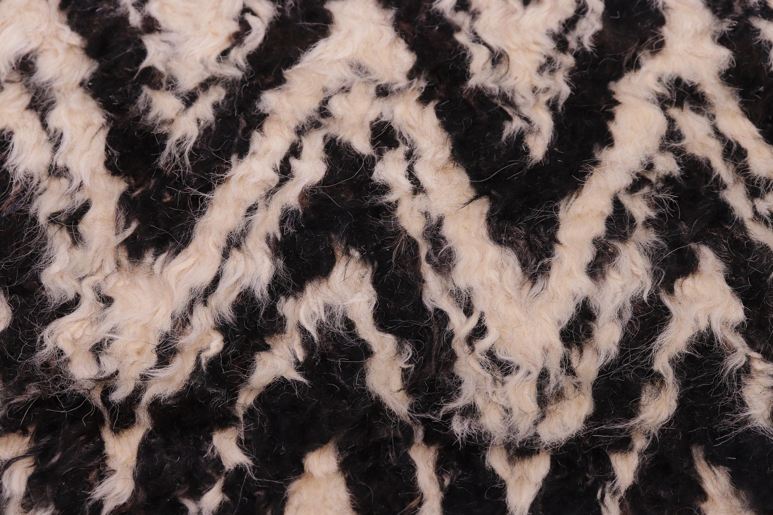 handmade Geometric Moroccan Black Beige Hand Knotted RECTANGLE 100% WOOL area rug 9' x 12'