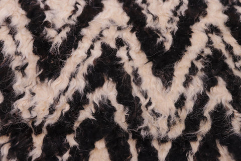 handmade Geometric Moroccan Black Beige Hand Knotted RECTANGLE 100% WOOL area rug 9' x 12'