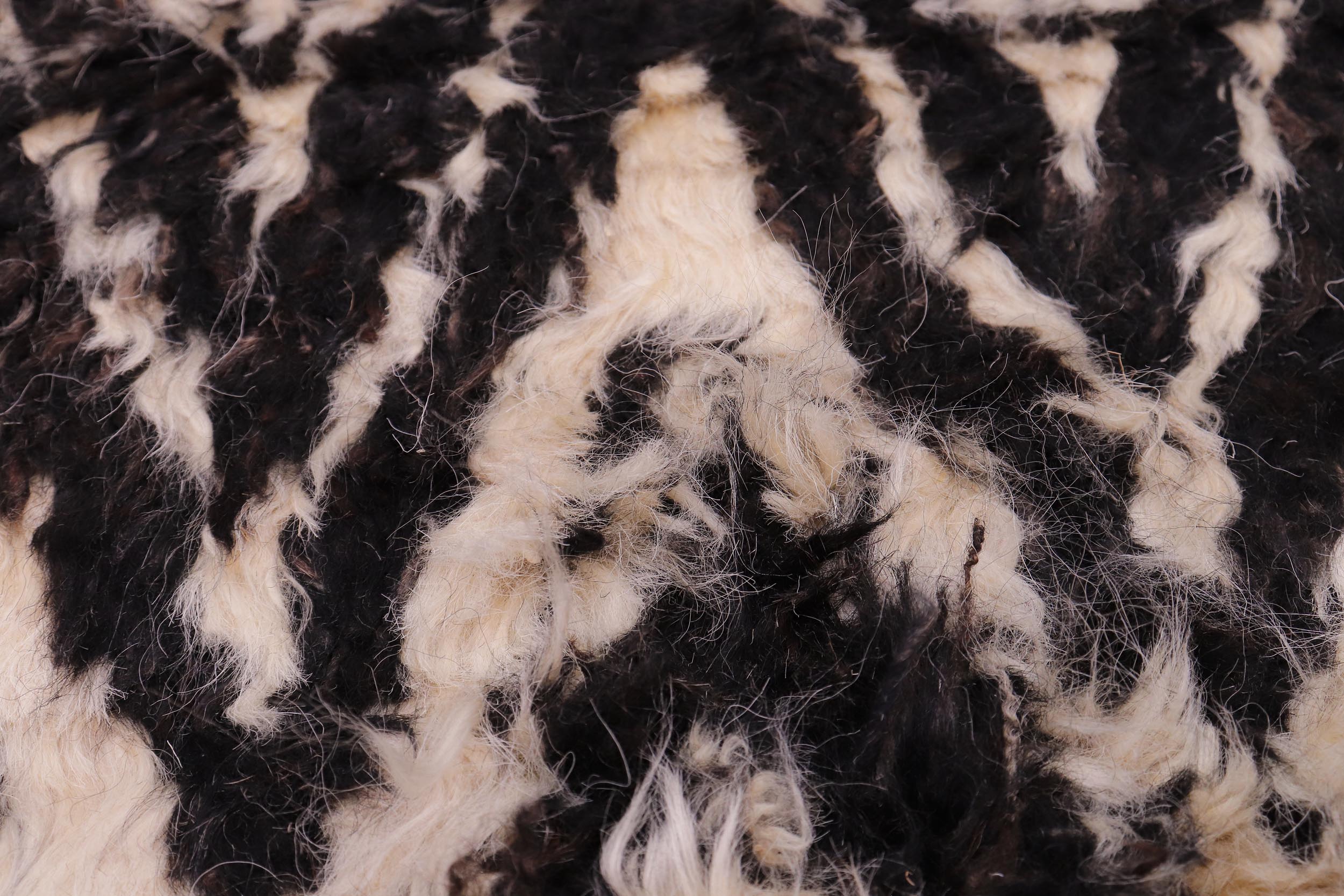 handmade Geometric Moroccan Black Beige Hand Knotted RECTANGLE 100% WOOL area rug 9' x 12'