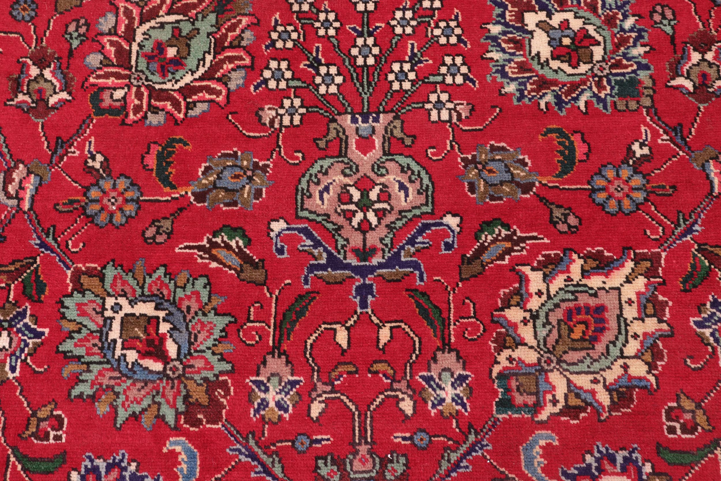 handmade Traditional Tabriz Red Blue Hand Knotted RECTANGLE 100% WOOL area rug 10 x 12