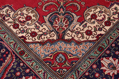 Traditional handmade Persian vintage distressed Red Blue Hand Knotted RECTANGLE 100% WOOL area rug 10X13