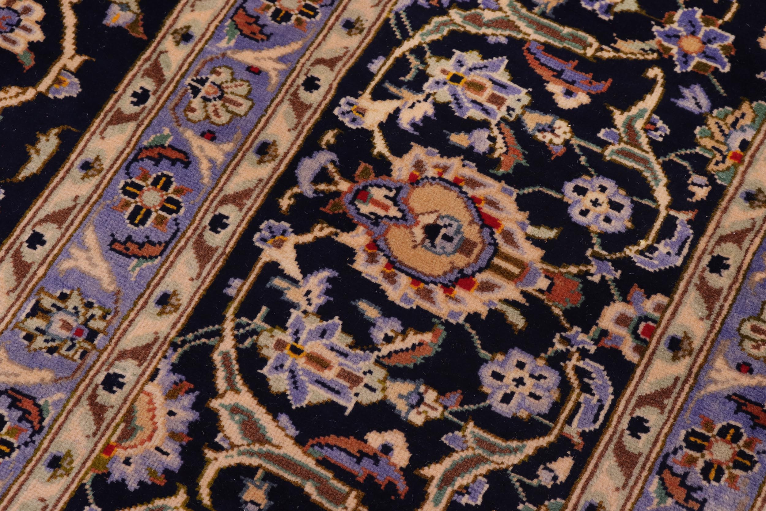 handmade Traditional Nahin Blue Beige Hand Knotted RECTANGLE 100% WOOL area rug 10 x 13