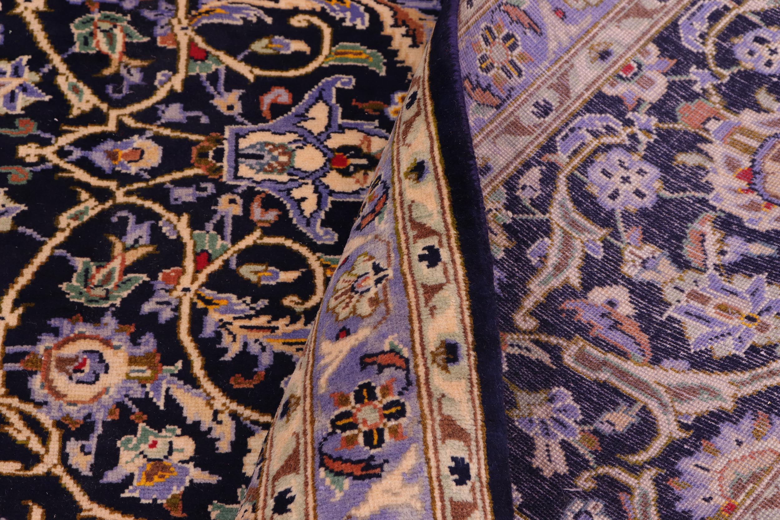 handmade Traditional Nahin Blue Beige Hand Knotted RECTANGLE 100% WOOL area rug 10 x 13