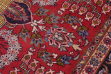 Traditional handmade Persian vintage distressed Red Blue Hand Knotted RECTANGLE 100% WOOL area rug 9 x 12
