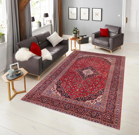 Traditional handmade Persian vintage distressed Red Blue Hand Knotted RECTANGLE 100% WOOL area rug 10X13