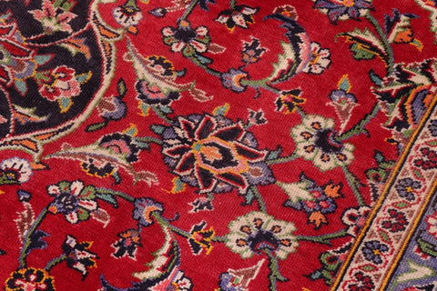 Traditional handmade Persian vintage distressed Red Blue Hand Knotted RECTANGLE 100% WOOL area rug 10X13