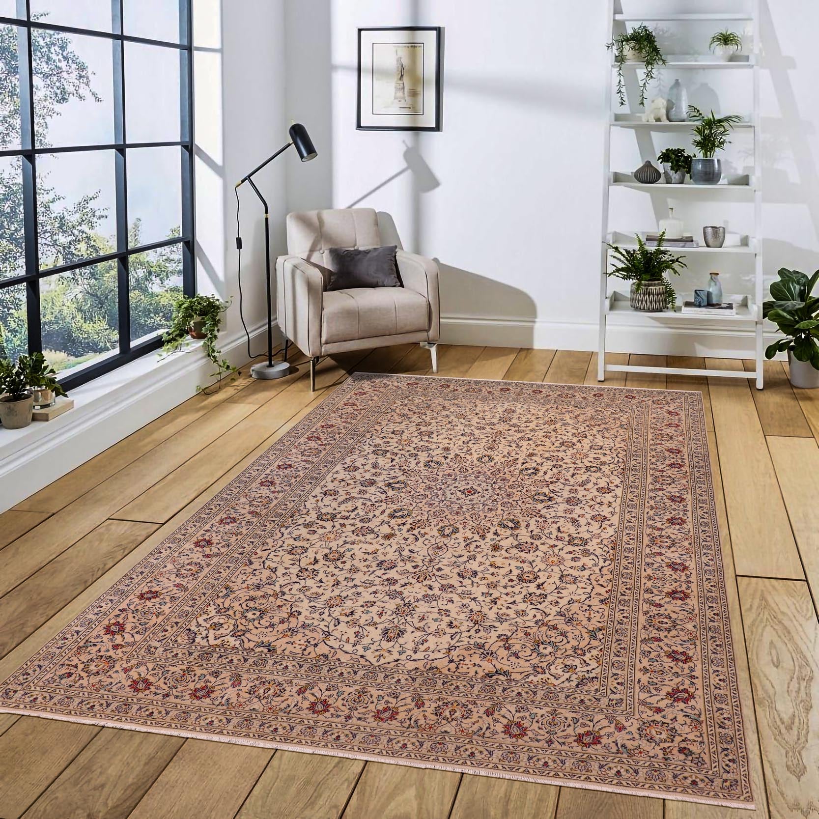 handmade Traditional Nahin Beige Tan Hand Knotted RECTANGLE 100% WOOL area rug 10 x 13