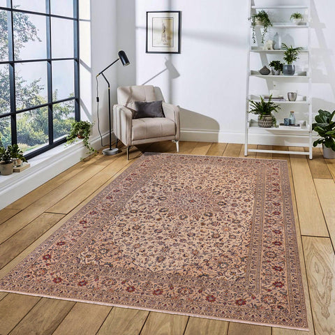 handmade Traditional Nahin Beige Tan Hand Knotted RECTANGLE 100% WOOL area rug 10 x 13